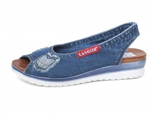 Sandały jeansowe damskie Lanqier   42C-211